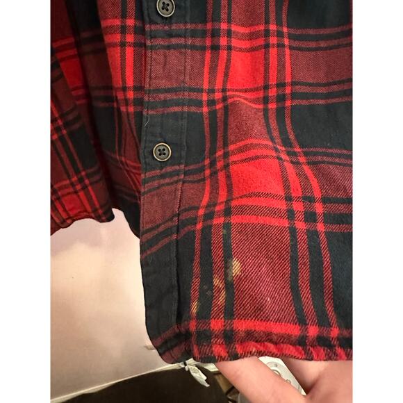 Urban Pipeline Buffalo Plaid Red Flannel Long Sleeve Shirt Men's XL - Picture 6 of 9